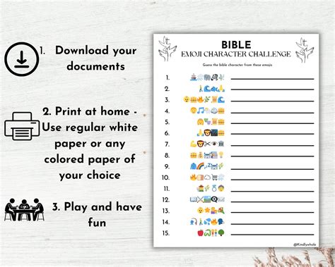 Bible Emoji Pictionary Game Printable Bible Emoji Game Fun Bible