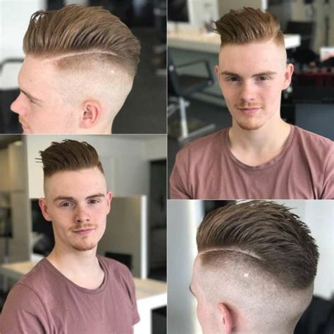 moderne Frisuren Männer Sidecut nach hinten gestylt Cool Haircuts