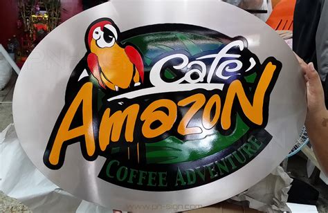 ป้ายร้าน Café Amazon รับทำป้ายกัดกรด อักษรโลหะ ป้ายกล่องไฟ ป้ายทุกชนิด