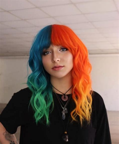 Crazy Hair Colour Ideas To Try In Half Warm Half Cool I Take