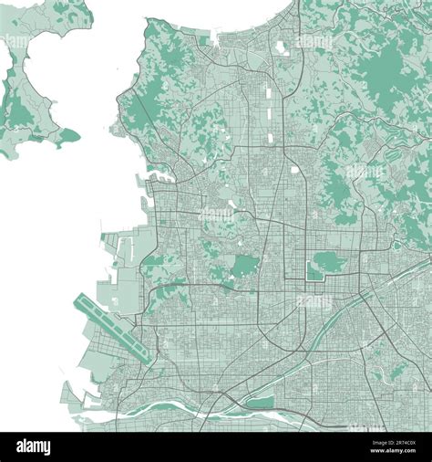 Vector map of Matsuyama, Japan. Urban city road map poster illustration. Matsuyama map art Stock ...