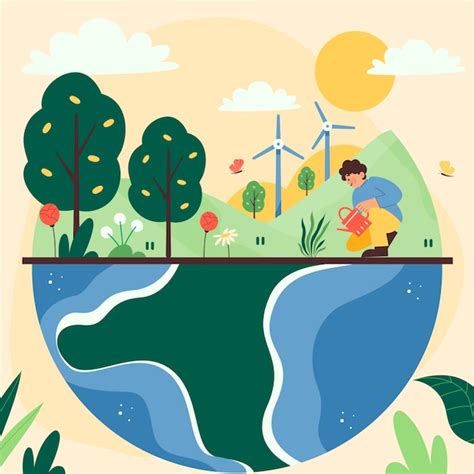 Premium Vector Flat World Environment Day Illustration