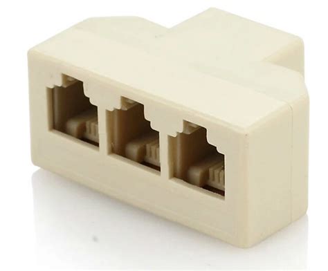 Rj Rj To Female Telephone Phone Cable Line Splitter Connector