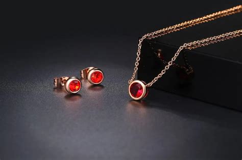 240S Plaqué Or Rose Lunette Cadre Zircon Pendentif Collier Et Boucles