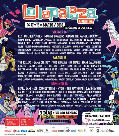 Lineup Lollapalooza Argentina 2018 Lollapaloozamania