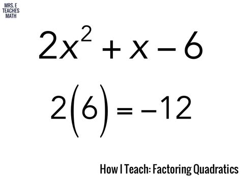 How I Teach Factoring Quadratics | Mrs. E Teaches Math