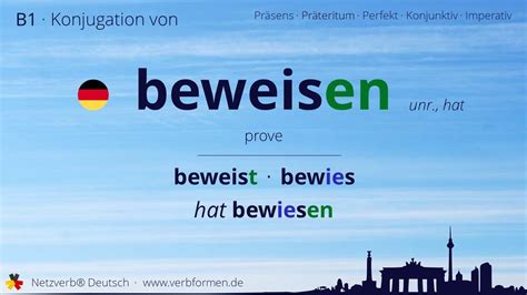 Konjugation Des Verb Beweisen Alle Zeitformen Lernen Bersetzung