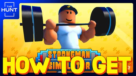 HOW TO GET STRONGMAN THE HUNT BADGE In STRONGMAN SIMULATOR ROBLOX