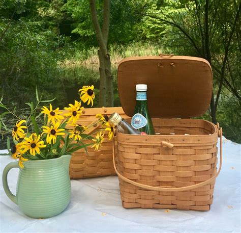 West Rindge Picnic Basket Pie Carrier Vintage Typography West Rindge Nh