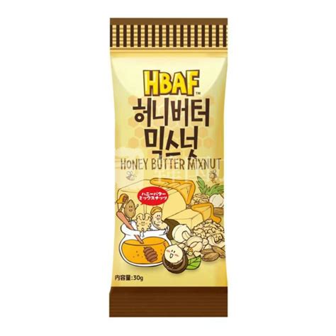 Hbaf ハニーバターミックスナッツ 30g 小 韓国広場e Shop本店