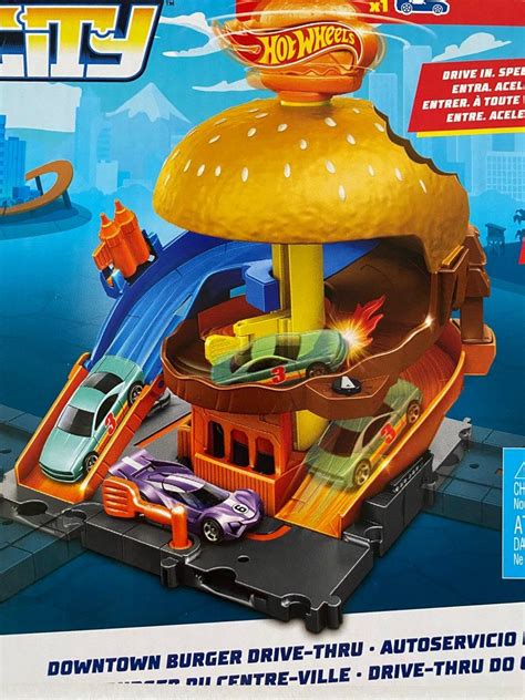 Hot Wheels Downtown Burger Drive Thru Hobbies Toys Toys Games On Carousell