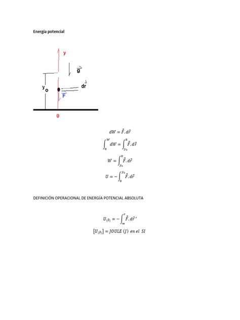 Teoria Y Definicion De Energia Potencial Pdf Ingeniería Mecánica Cantidades Fisicas