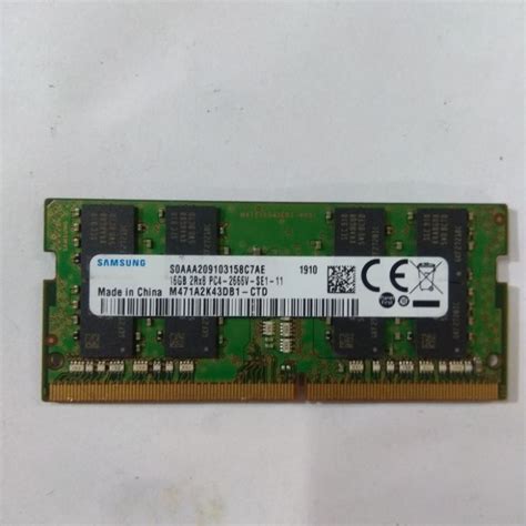 Jual Ram Sodimm Ddr4 16gb Pc4 2666v 2rx8 Memori Laptop Samsung Skhynix