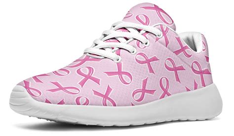 Breast Cancer Awareness Sneakers Pink Breast Cancer Ribbon Sneakers Groove Bags