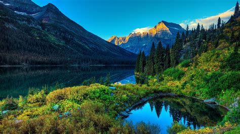 Mountain Lake Landscape Wallpaper