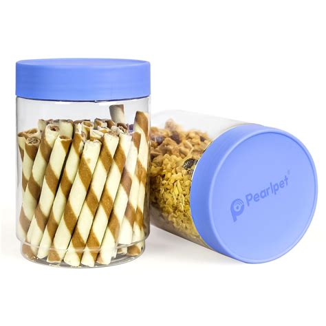 Buy PEARLPET Sapphire Plastic Jar Airtight Stackable Container For