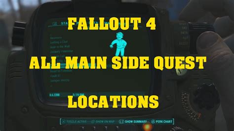 Fallout 4 All Main Side Quest Locations Youtube