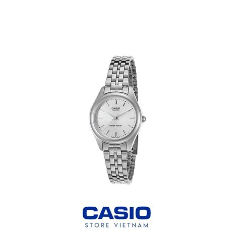 Đồng hồ Nữ Casio LTP-1129A-7A, đồng hồ chính hãng, dây thép bạc mặt gạch