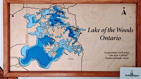 Lake of the Woods Bathymetric Map | Erlenmeyer Designs - | Science + DESIGN