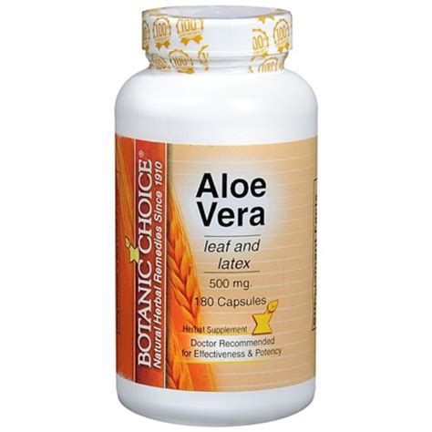 Botanic Choice Aloe Vera 500 Mg Herbal Supplement Capsules Reviews 2019