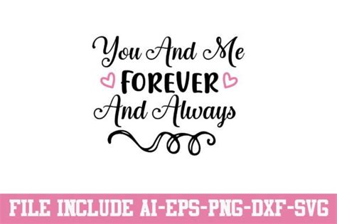 You And Me Forever And Always Graphic By Sr Graphic · Creative Fabrica