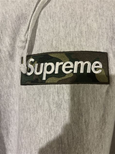 Supreme Camo Ash Grey Box Logo Size L Fw23 2023 In Hand Ebay