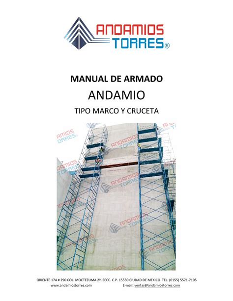 PDF MANUAL DE ARMADO ANDAMIO Andamiostorres Andamios Torres