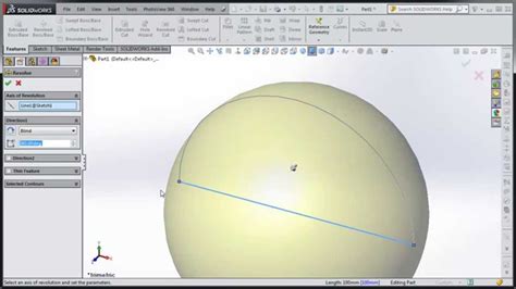 Solidworks Tutorial Sphere Youtube