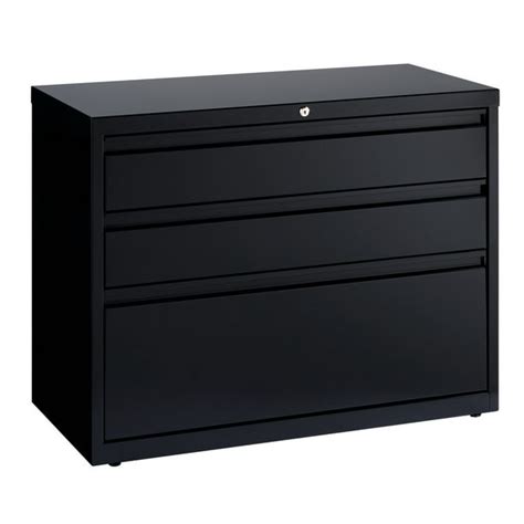 Hirsh 36 In Wide Hl8000 Series 3 Drawer Box Box File Lateral File Cabinet Black