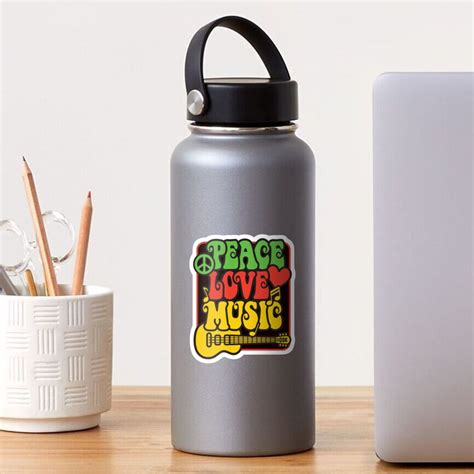 Rasta Peace Love Music Sticker For Sale By Lisann Redbubble