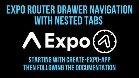 Expo Router Drawer Navigation With Nested Tabs Navigation Youtube