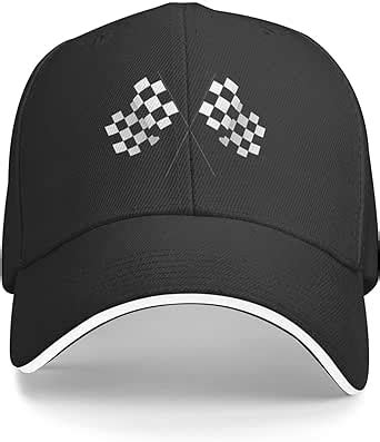 Waldeal Men S Baseball Caps Checkered Flags Race Car Flag Pole