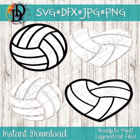 Volleyball Svg Volleyball Heart Svg Volleyball Clipart Svg Etsy Denmark