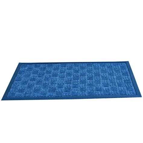 Abstract Self Print Blue Rubber Backed Coir Door Mats, Thickness: 15 mm ...