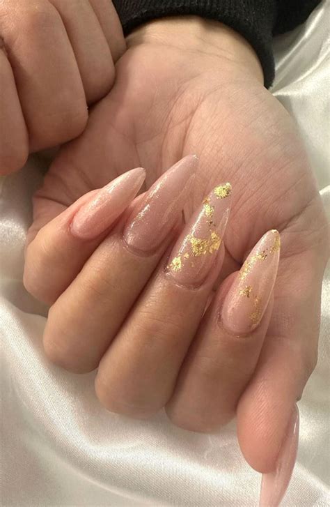Wedding Nails For Brides Flower Outline Nude Nails