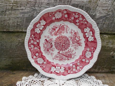 Spode LARGE Collectors Round Platter Red By CottonCreekCottage