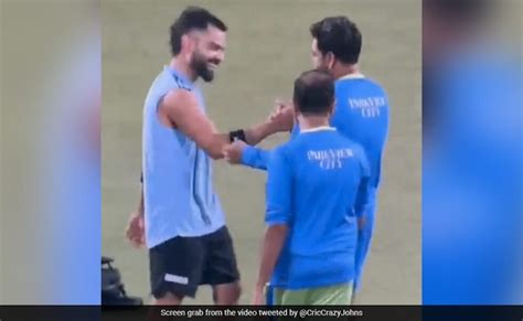 India Vs Pakistan Virat Kohlis Meeting With Haris Rauf Ahead Of Asia