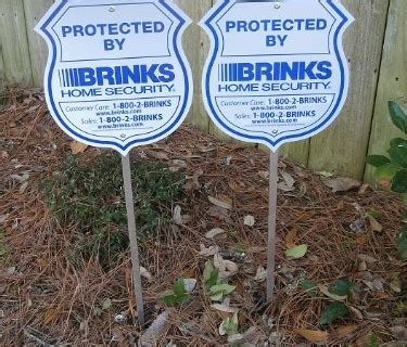 2 New Brinks Home Security Alarm System Yard Signs & 8 Brinks Window ...