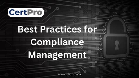 Best Practices For Compliance Management By Certpro Medium