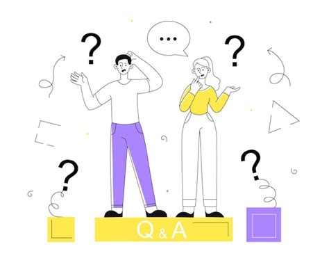 Premium Vector People Asking Question Line Concept Communication And