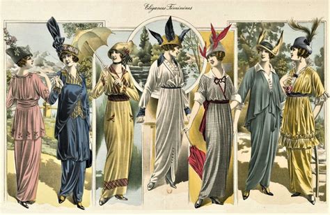 1914 Élégances Féminines Fashion history Edwardian fashion 1910s