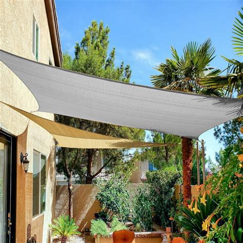 Artpuch 8x 10 Rectangle Sun Shade Sail Canopy Sunshade Cover For Patio Outdoor Backyard Garden