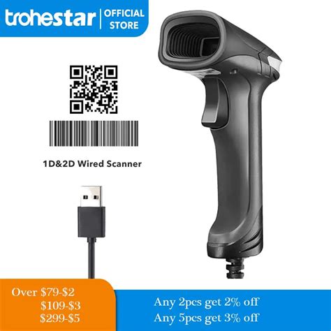 Trohestar Esc Ner De C Digo De Barras Port Til Lector De C Digo Qr Con