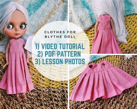 Blythe Dress Pattern Pattern And Tutorial Clothes Doll Etsy