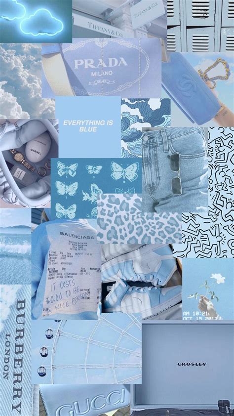 Baby Blue Collage Wallpapers Wallpaper Cave