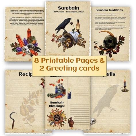 Samhain Wiccan Book Of Shadows For Beginners Printable And Witchy