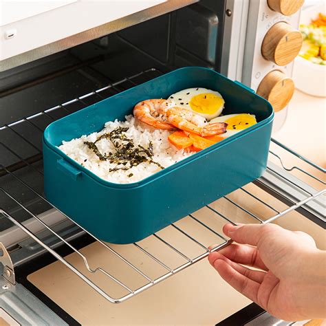 Bento Box Plastic Double Layer Lunch Box Microwave Oven Special Lunch