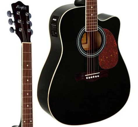 Violao Memphis Md Bk Folk El Trico Preto Shop Music Loja Online