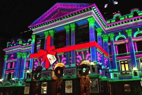 Melbourne Town Hall Christmas Lights Architectureau