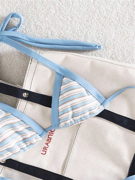 Swim Mod Peças Conjunto de Maiô Bikini Feminino Top Halter em